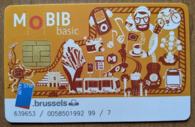 The MOBIB Basic card — anonymous, and the card that Brupass 10-journey and day tickets are loaded onto.