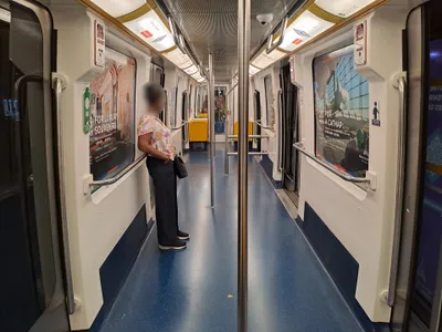 Inside CDGVAL, the free inter-terminal shuttle — this is how you get from T1 or T3 to the RER B station at CDG1.