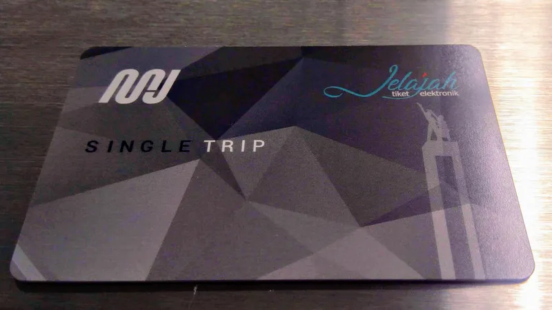 MRT Jakarta's single-journey card (Kartu Jelajah Single Trip), for one-off rides