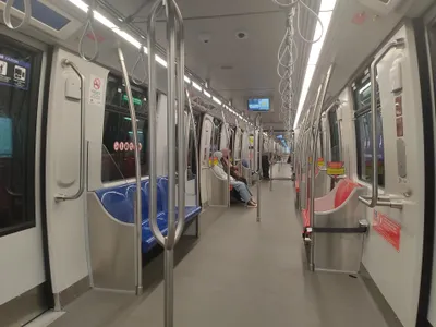 Inside a Kelana Jaya Line (LRT) train