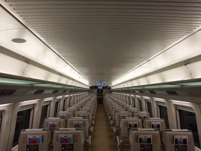 Standard class on a KTX-Cheongryong. Seats are assigned - sit in the car and seat number printed on your ticket.