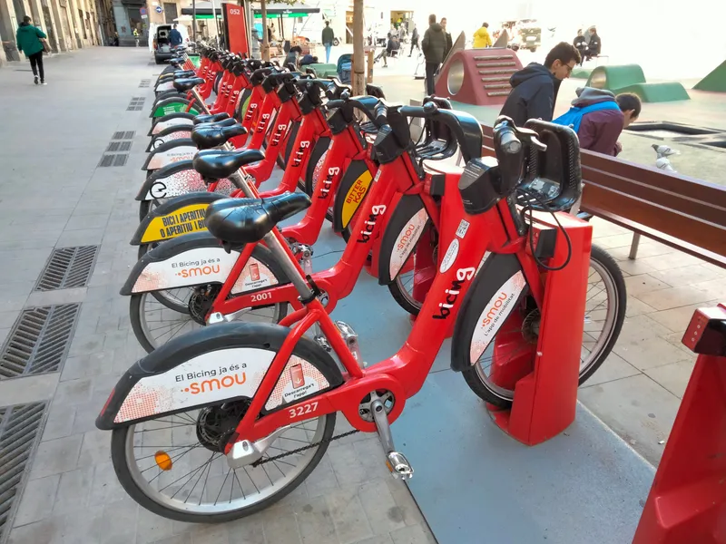 Bicing, the red public bikes seen across the city — travellers cannot register for it