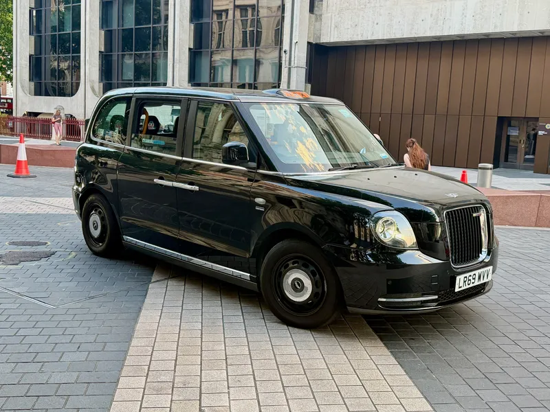 A London black cab — the LEVC TX is the current model