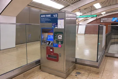 An Add Fare machine — top up the shortfall here when the gate will not let you out (Downtown Berkeley station)